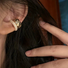 Metal Double layer Ear Bone Clip Rock Style Ear Clip Earrings