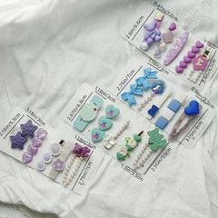Cute Bear Bow Hair Clip Set