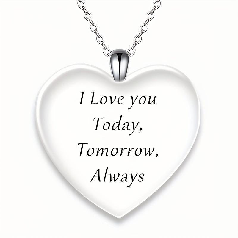 Crystal Letter Necklace English Birthday Gift For Boyfriend And Girlfriend