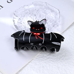 Dark Bat Hair Claw Glitter Hair Clip Halloween Party Holiday Gift