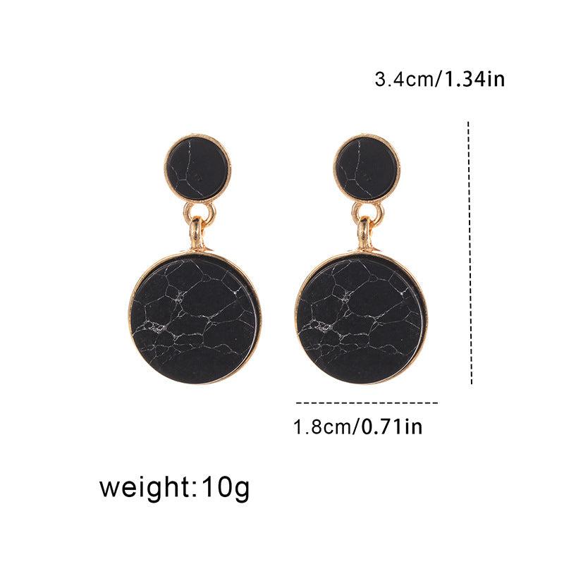 Imitated Marble Pattern Earrings For Women