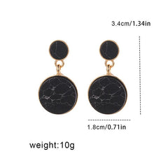 Imitated Marble Pattern Earrings For Women