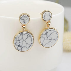 Imitated Marble Pattern Earrings For Women
