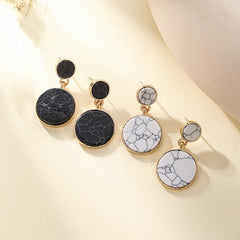 Imitated Marble Pattern Earrings For Women