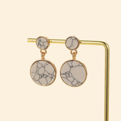 Imitated Marble Pattern Earrings For Women