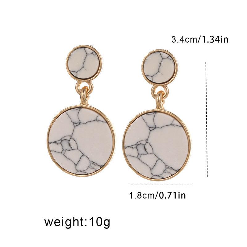 Imitated Marble Pattern Earrings For Women