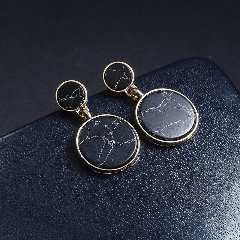 Imitated Marble Pattern Earrings For Women
