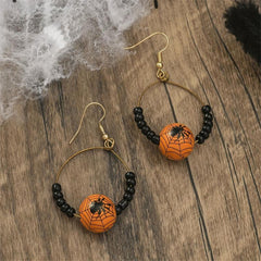 Halloween Spider Pumpkin Dangle Earrings Women Girl Jewelry Cartoon Drop