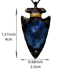 Triangle Punk Wolf Head Pendant Necklace Toy For Kids Boys Men Women