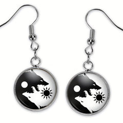 Yin & Yang Wolf Round Jewelry Set