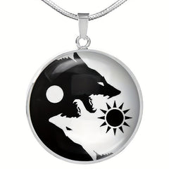 Yin & Yang Wolf Round Jewelry Set