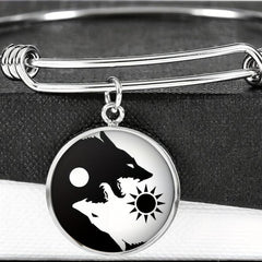 Yin & Yang Wolf Round Jewelry Set