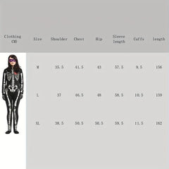 Halloween Skull Luminous Jumpsuit Set