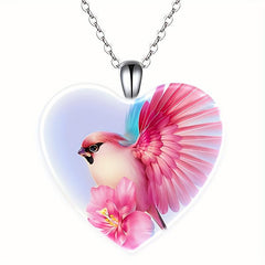 Crystal Pendant Necklace Bird English Birthday Gift For Boyfriend And Girlfriend