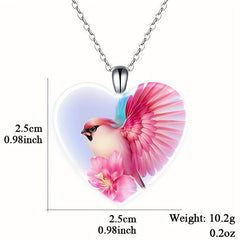 Crystal Pendant Necklace Bird English Birthday Gift For Boyfriend And Girlfriend