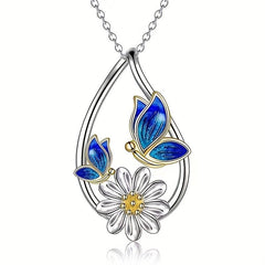 Butterfly Pendant Necklace Men's Women's Banquet Jewelry
