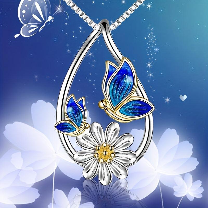 Butterfly Pendant Necklace Men's Women's Banquet Jewelry