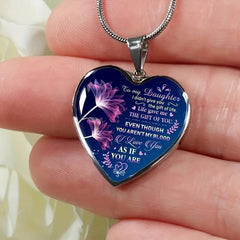 Heart Pendant Necklace Toy for Kids Daughters Holiday Birthday Gift