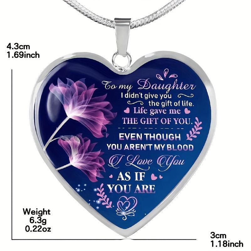 Heart Pendant Necklace Toy for Kids Daughters Holiday Birthday Gift