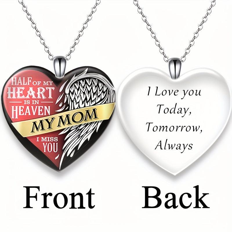 Crystal Love Pendant Necklace Letter Necklace Birthday Gift