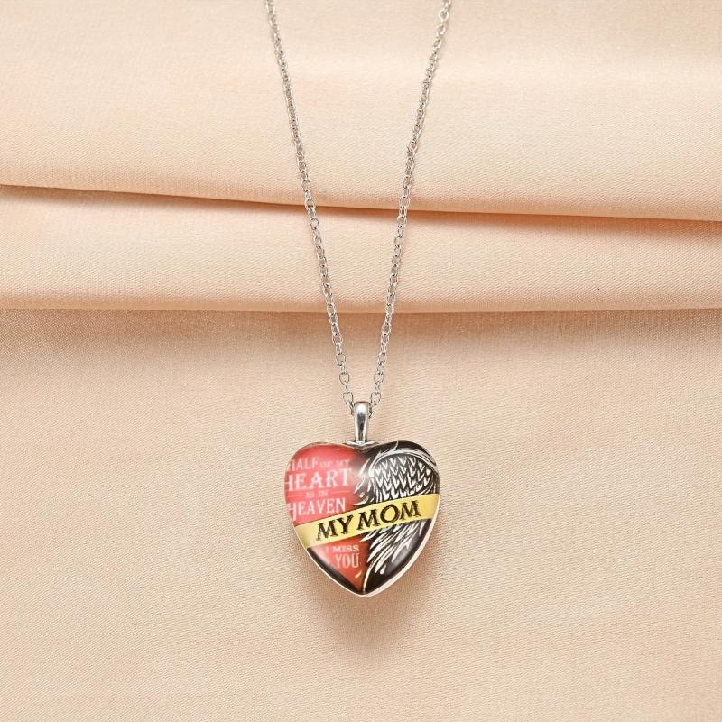 Crystal Love Pendant Necklace Letter Necklace Birthday Gift
