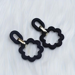 Candy Acrylic Hollow Flower Earrings for Women