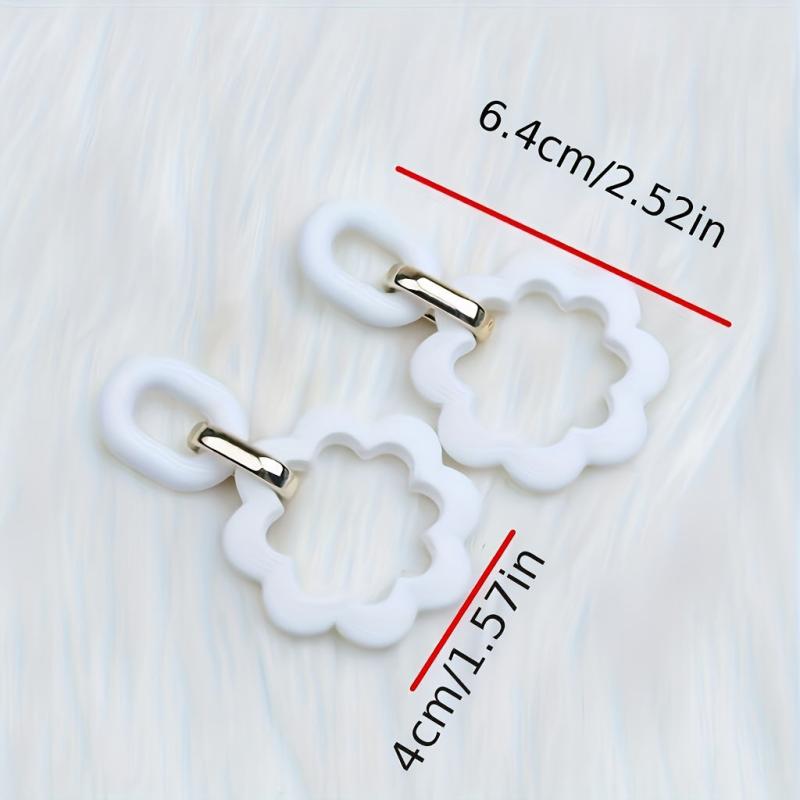 Candy Acrylic Hollow Flower Earrings for Women