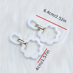 Candy Acrylic Hollow Flower Earrings for Women