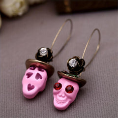 Hip Hop Skulls Dangle Earrings Cartoon Jewelry for Women Girls