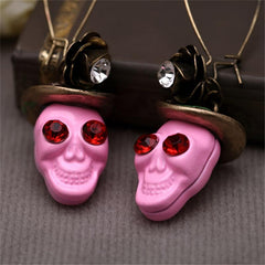 Hip Hop Skulls Dangle Earrings Cartoon Jewelry for Women Girls