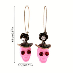 Hip Hop Skulls Dangle Earrings Cartoon Jewelry for Women Girls
