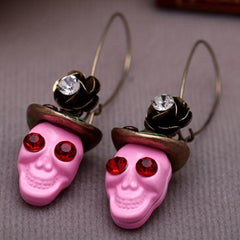 Hip Hop Skulls Dangle Earrings Cartoon Jewelry for Women Girls