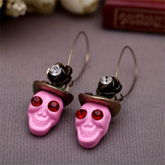 Hip Hop Skulls Dangle Earrings Cartoon Jewelry for Women Girls