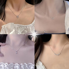 Women's Bow Necklace Light Collarbone Chain