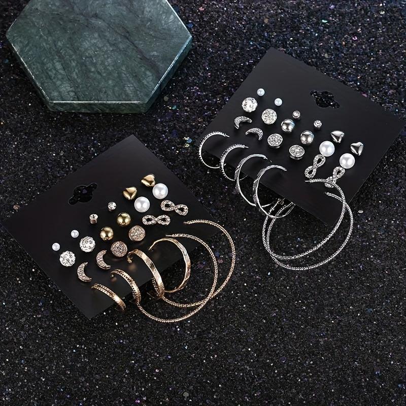 Moon Star Earrings Set For Women