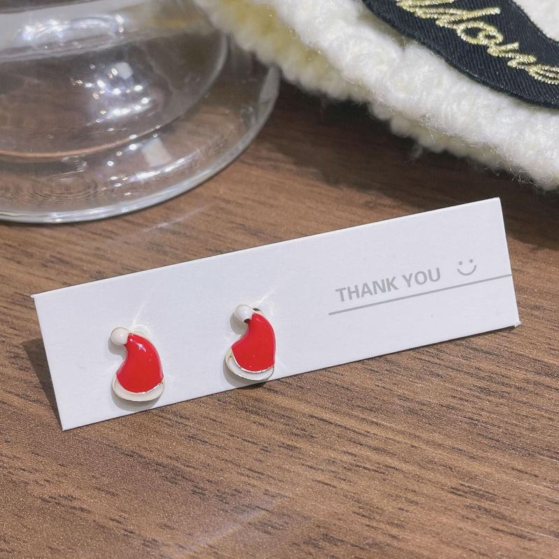 Women's Xmas 925 Silver Reindeer Tree Earrings Sweet Candy Creative