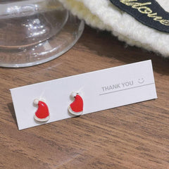 Women's Xmas 925 Silver Reindeer Tree Earrings Sweet Candy Creative