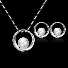 Halloween Jewelry Set Pearl Pendant Necklace Earrings