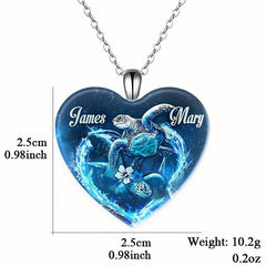 Crystal Pendant Necklace Dream Turtle English Birthday Gift