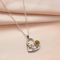 Heart Shaped Necklace And Elf Flower Pendant - Christmas Toy Gift