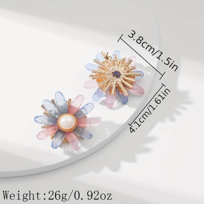 Fairy Style 3D Floral Pearl Earrings