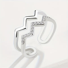 Heartwarming Double Layered Adjustable Ring Jewelry Gift