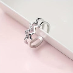 Heartwarming Double Layered Adjustable Ring Jewelry Gift