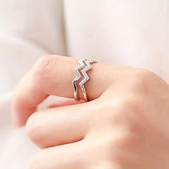 Heartwarming Double Layered Adjustable Ring Jewelry Gift