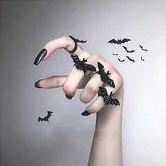 Gothic Bat Ring Punk Adjustable Index Ring