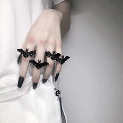 Gothic Bat Ring Punk Adjustable Index Ring