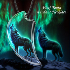 Wolf Necklace Resin Landscape Animal Pendant Necklace Toy For Daughter