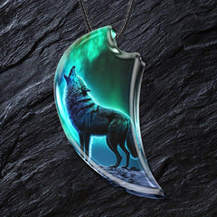 Wolf Necklace Resin Landscape Animal Pendant Necklace Toy For Daughter