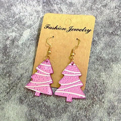 Christmas Tree Dangle Earrings For Girls, Mom - Beach Earrings