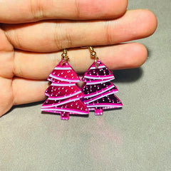Christmas Tree Dangle Earrings For Girls, Mom - Beach Earrings
